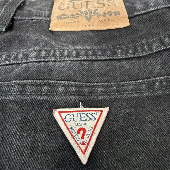 Vintage 90s Guess USA Made in Canada Black Denim Jeans - Picture 4 of 5